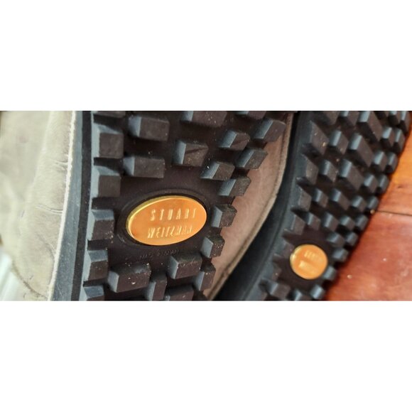 Stuart Weitzman Brown Leather Faux Fur Lined Boot Womens Size 11.5 - Picture 11 of 13